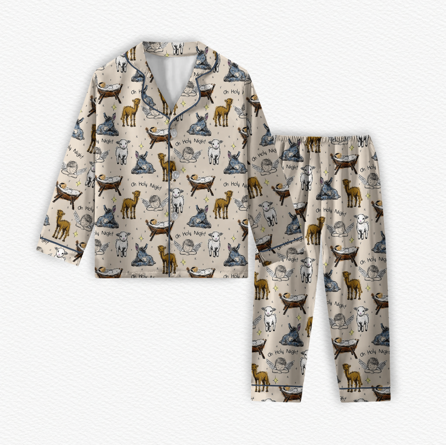 Oh Holy Night Bamboo Long Sleeve & Pants Two Piece Lounge Set