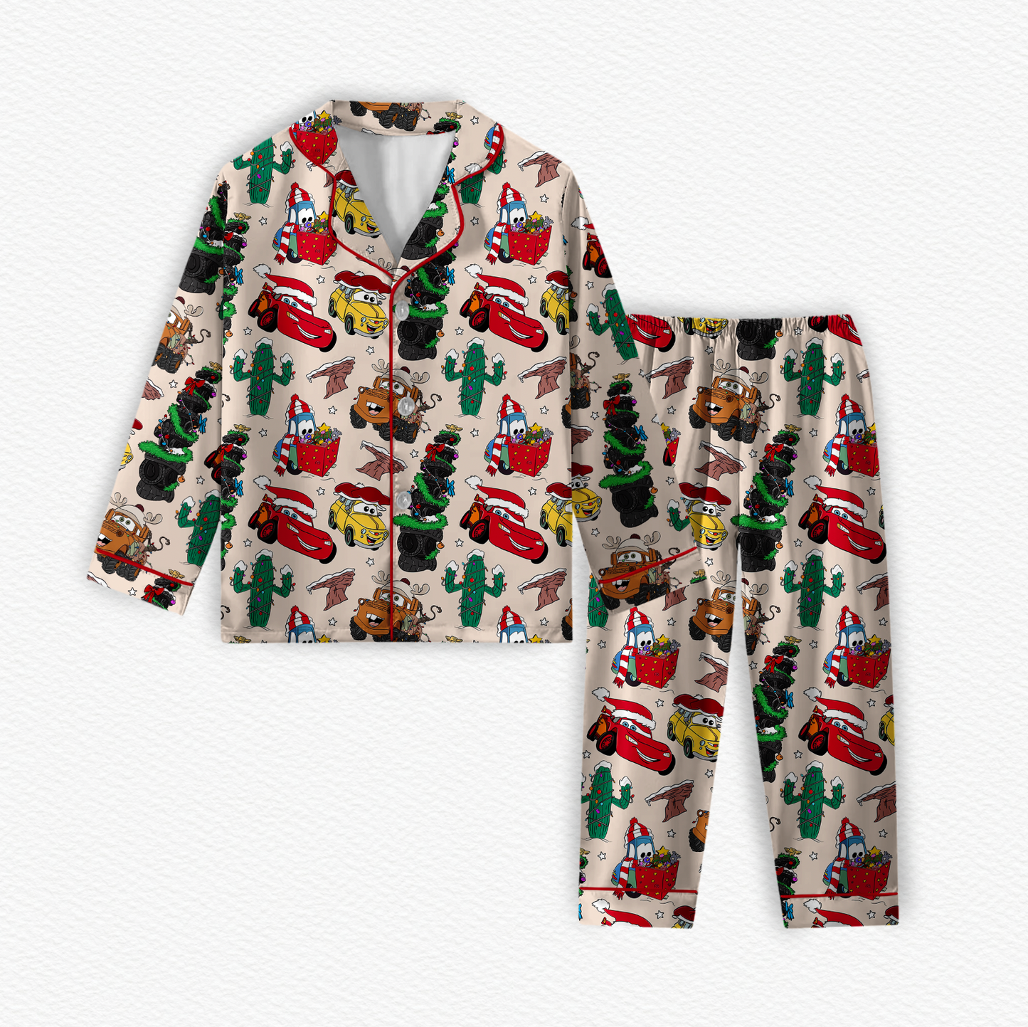 Kachow Christmas Bamboo Long Sleeve & Pants Two Piece Lounge Set