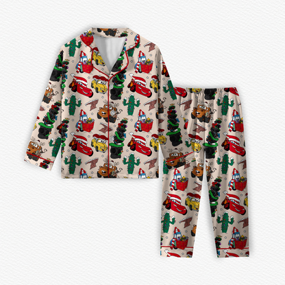 Kachow Christmas Bamboo Long Sleeve & Pants Two Piece Lounge Set
