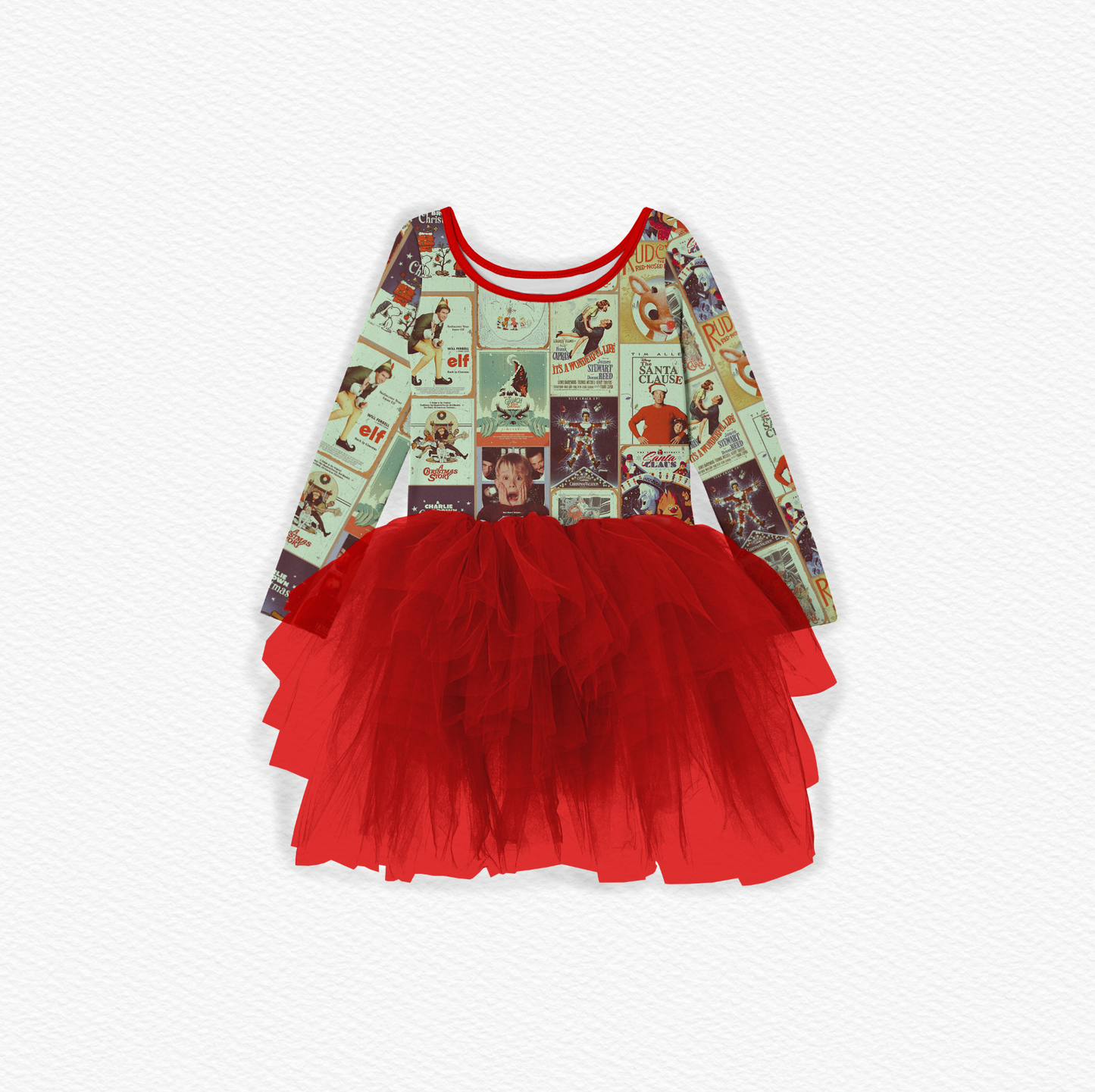 Christmas Classics Bamboo Long Sleeve Tulle Dress