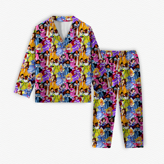 Tinsel & Tiaras Bamboo Long Sleeve & Pants Two Piece Sleepover Lounge Set