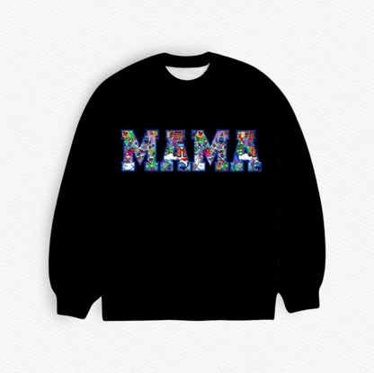 Merry Stitchmas 626 Day MAMA Embroidered French Terry Bamboo Adult Sweatshirt