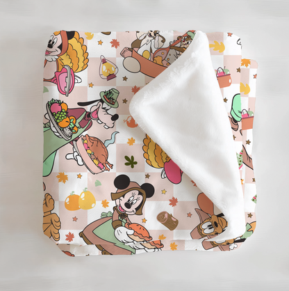 Mickey's Friendsgiving Minky Blanket