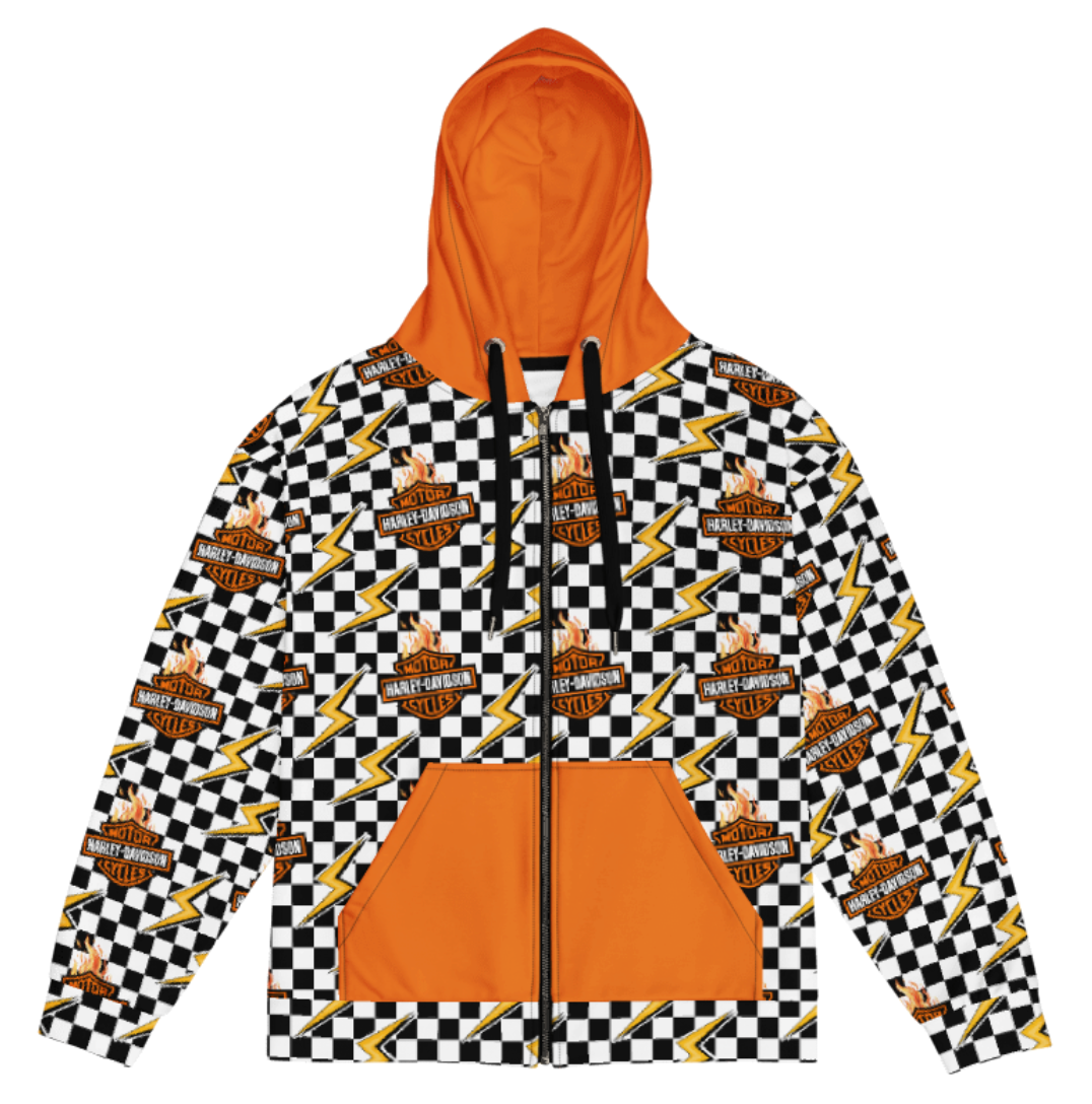 My Daddy Rides A Harley Bamboo French Terry Zip Up Sweatshirt