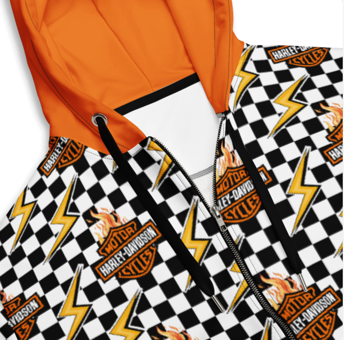 My Daddy Rides A Harley Bamboo French Terry Zip Up Sweatshirt