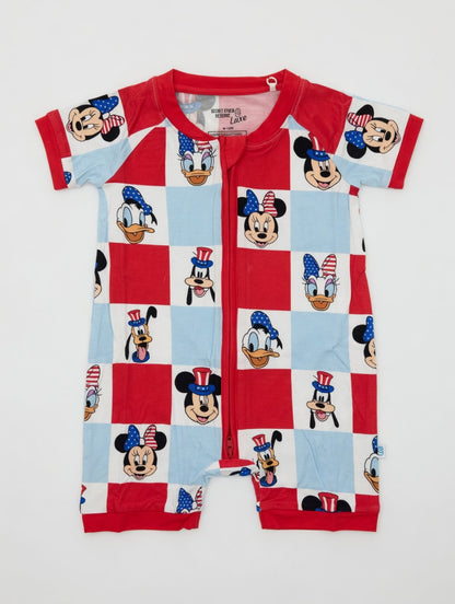 Checkered Disney 4th Bamboo Shortie