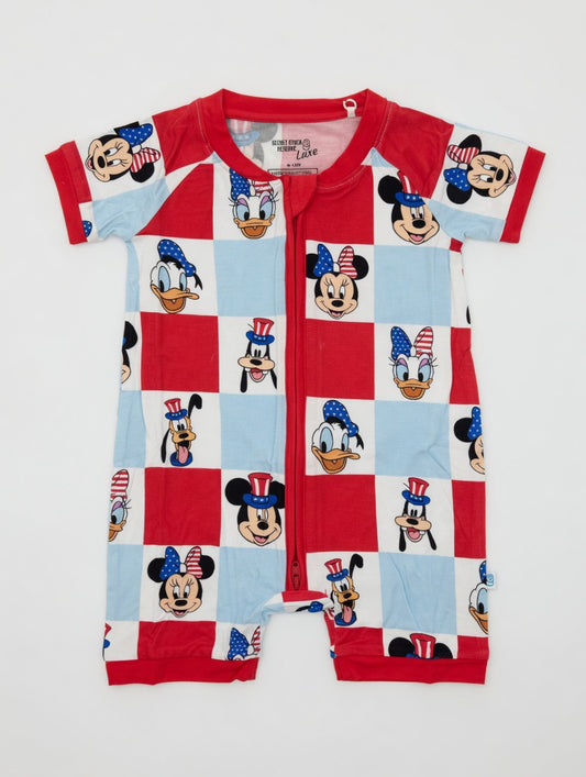 Checkered Disney 4th Bamboo Shortie