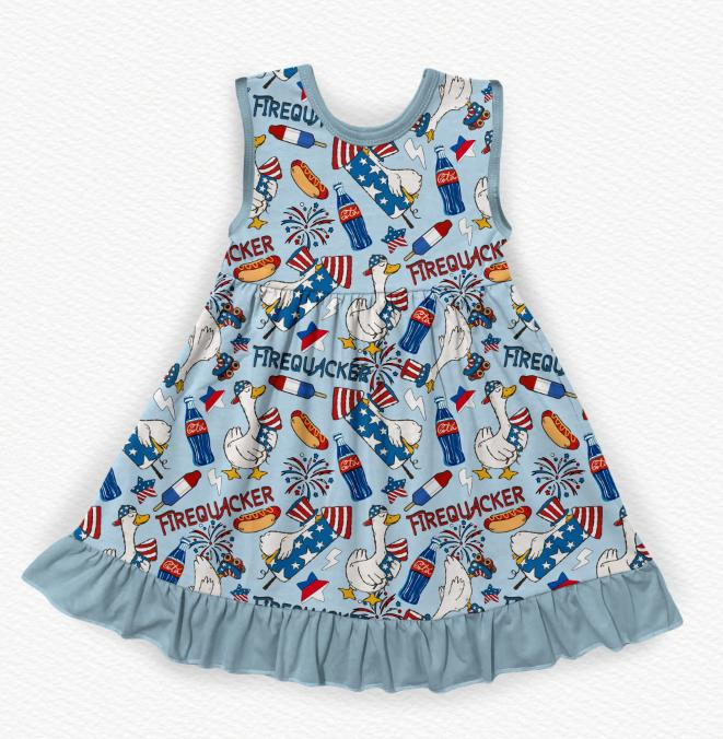 Firequacker Bamboo Ruffle Tank Dress