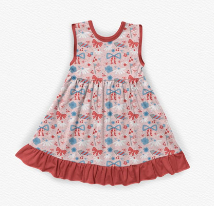 America The BOW-tiful Bamboo Ruffle Tank Dress