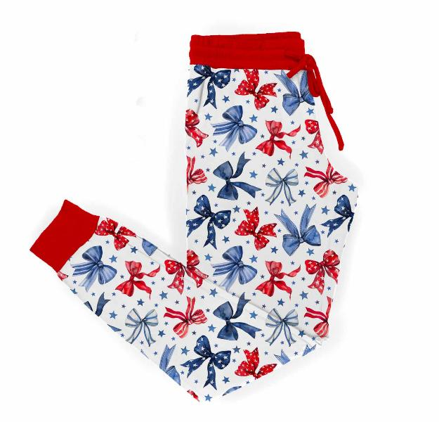 Star Spangled Girl Bamboo Adult Jogger Pants