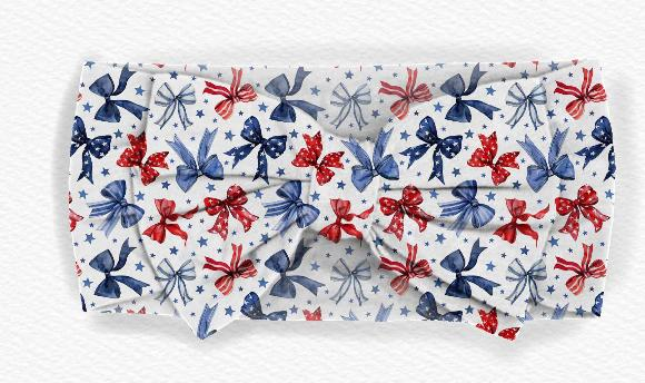 Star Spangled Girl Bamboo Bow Headband