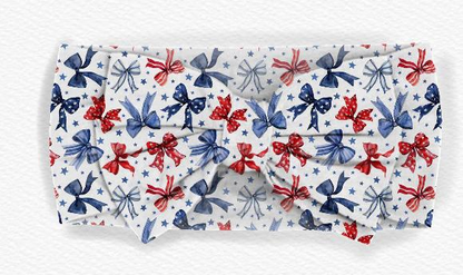 Star Spangled Girl Bamboo Bow Headband