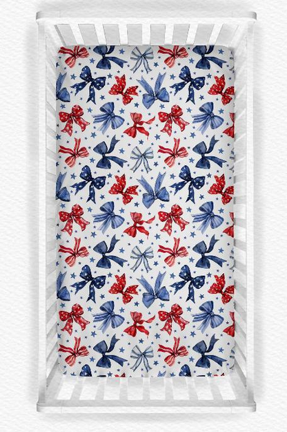 Star Spangled Girl Bamboo Crib Sheet