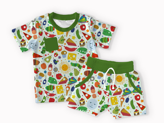 Hungry Caterpillar Bamboo Pocket Tee & Shorts Set