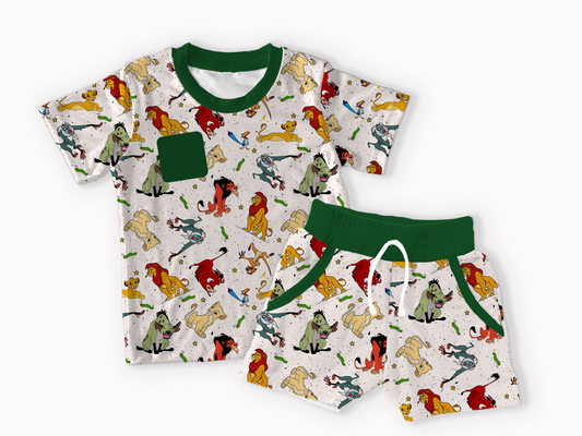 Lion King Bamboo Pocket Tee & Shorts Set