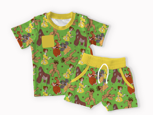Tarzan Bamboo Pocket Tee & Shorts Set