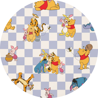 Pooh Checkers Bamboo Ruffle Blanket 60x80