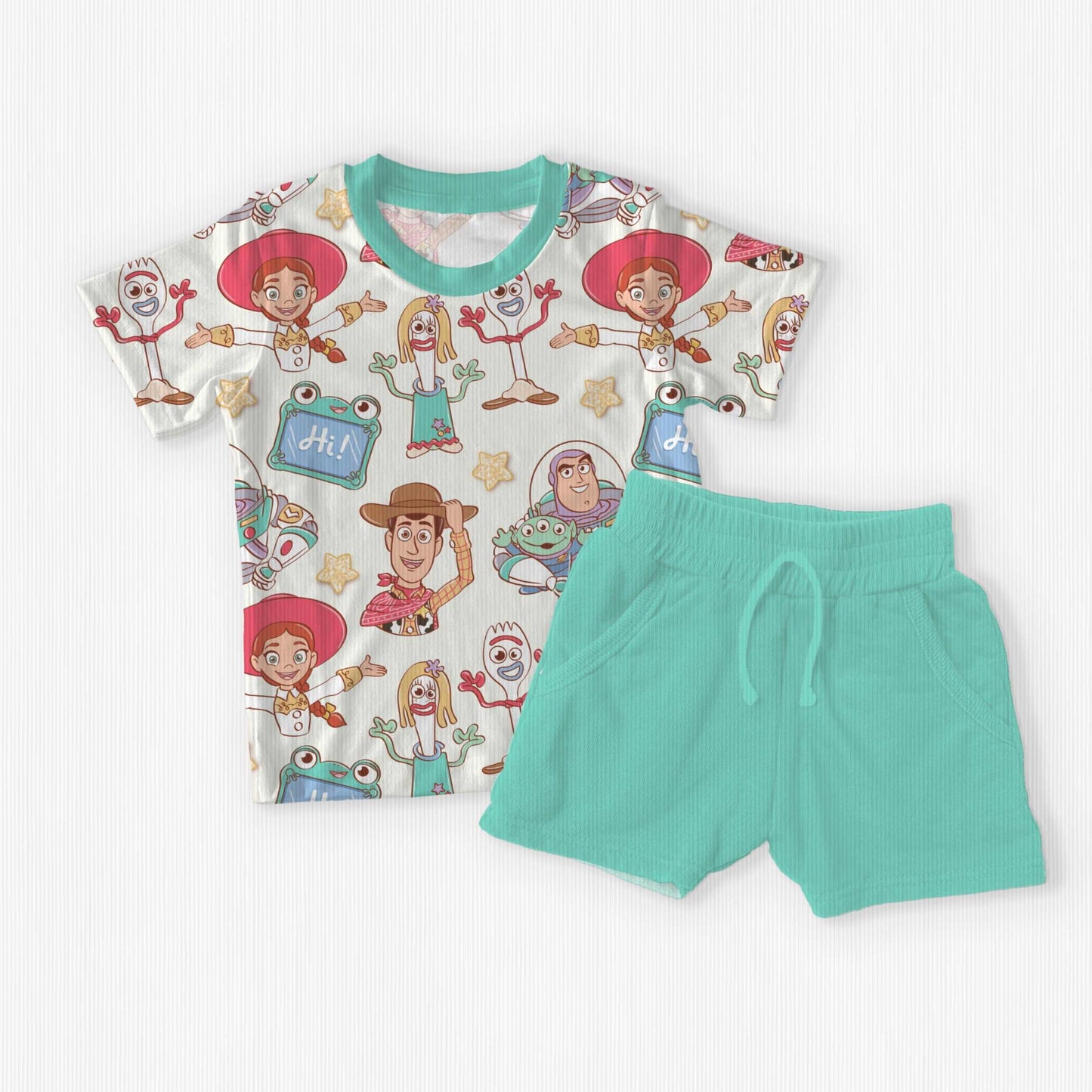 Toy Story 5 Ribbed Bamboo Tee & Shorts Set