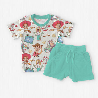 Toy Story 5 Ribbed Bamboo Tee & Shorts Set