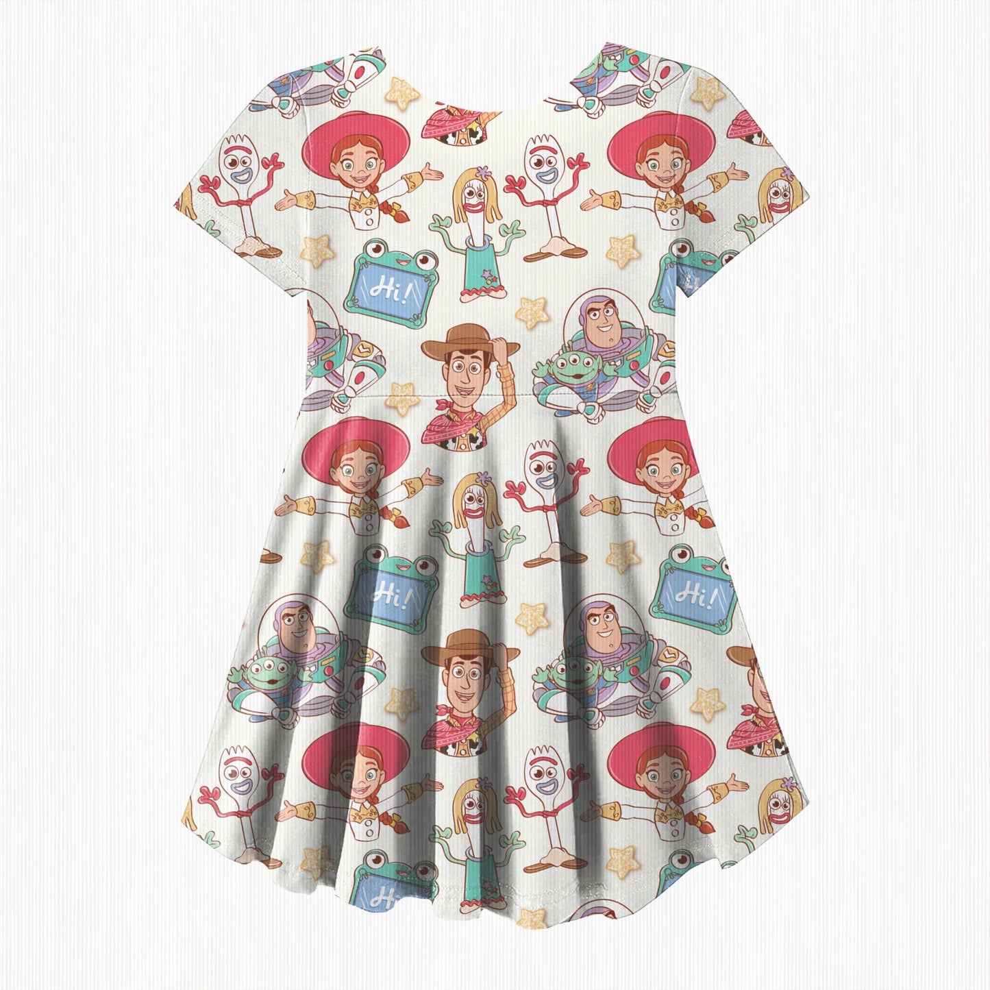 Toy Story 5 Ribbed Bamboo Short Sleeve Dress