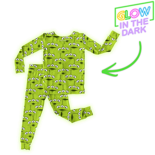 THE CLAW Bamboo Long Sleeve Two Piece Pajama Set | GLOW IN THE DARK!