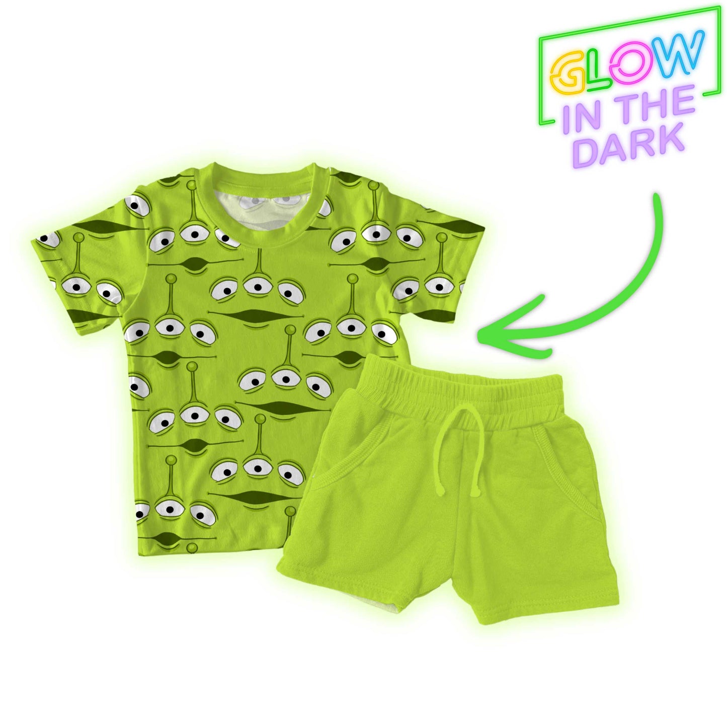 THE CLAW Bamboo Tee & Shorts Set | GLOW IN THE DARK!
