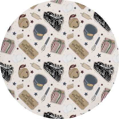 Polar Express Christmas Bamboo Adult Jogger Style Sleep Set