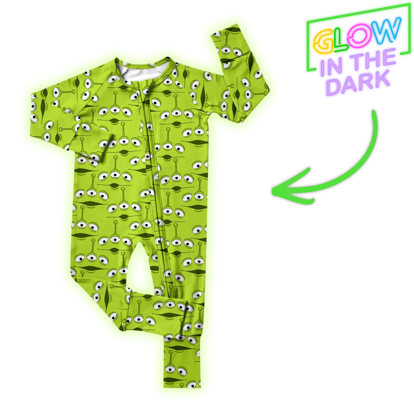 THE CLAW Bamboo Zippy Pajamas | GLOW IN THE DARK!