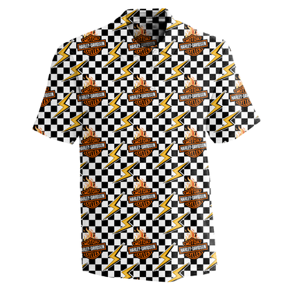 My Daddy Rides A Harley Adult Bamboo Collared Golf Tee