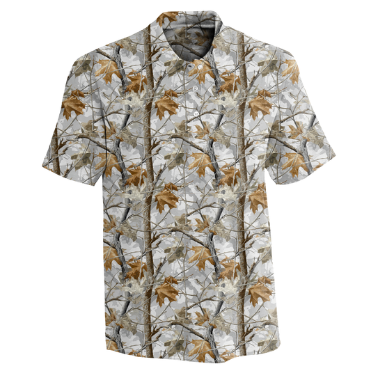 Gray Camo Youth Bamboo Collared Golf Tee