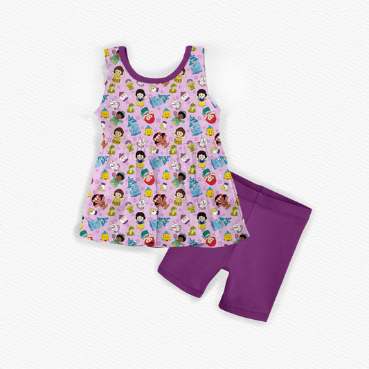 Purple Princess Tiny People Bamboo Tank & Shorts Set