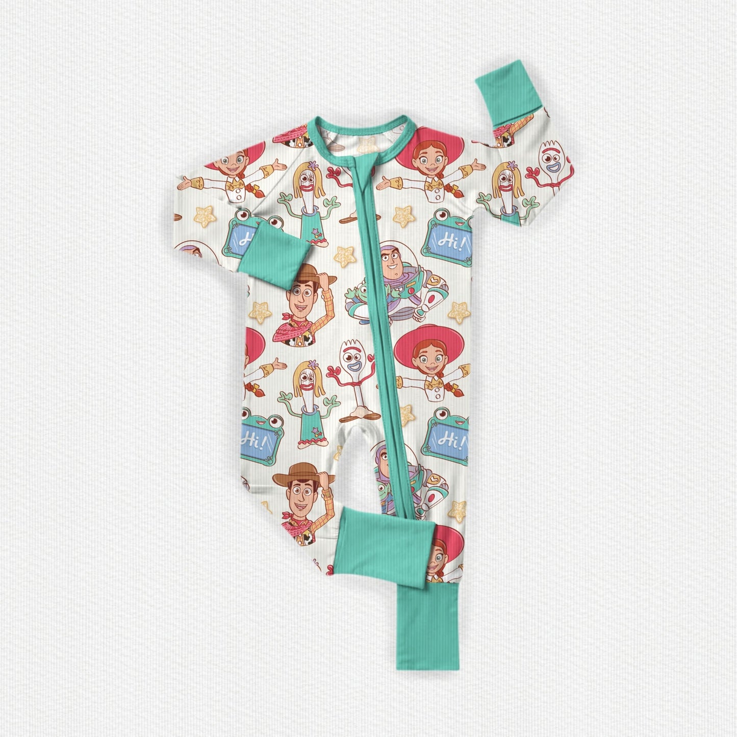 Toy Story 5 Ribbed Bamboo Zippy Pajamas