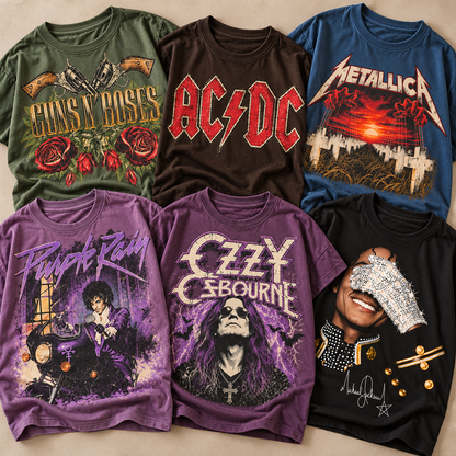 The 80's - Rock Legends Oversized Bamboo Tee Collection