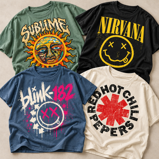 The 90's - Grunge & Good Vibes Oversized Bamboo Tee Collection