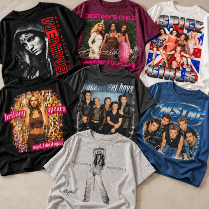 Y2K-  Pop Icons Oversized Bamboo Tee Collection