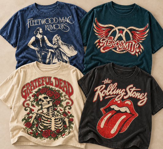 The 70's - Vintage Vinyl Oversized Bamboo Tee Collection
