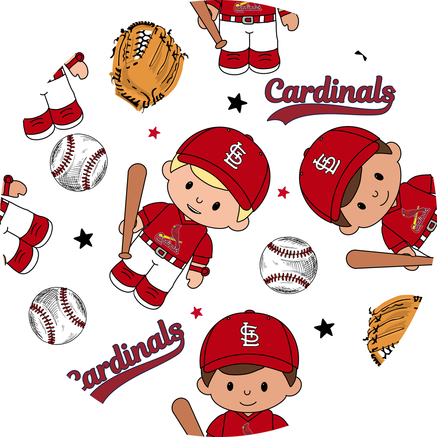 Cardinals Baseball Tiny People Bamboo Tank & Shorts Set