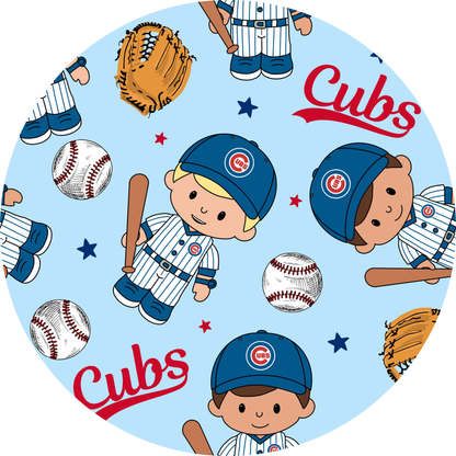 Cubs Baseball Tiny People Bamboo Blanket