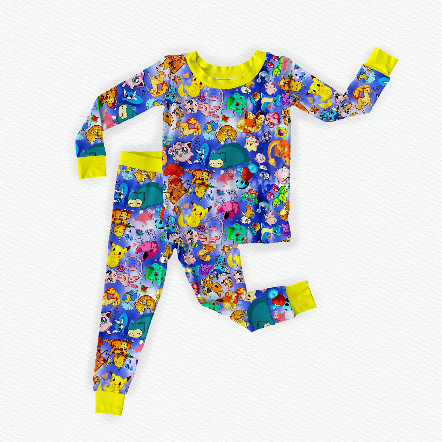 Gotta Catch 'Em All! Bamboo Long Sleeve Two Piece Pajama Set
