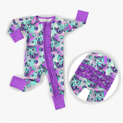 Spa Science Ruffle Bamboo Zippy Pajamas