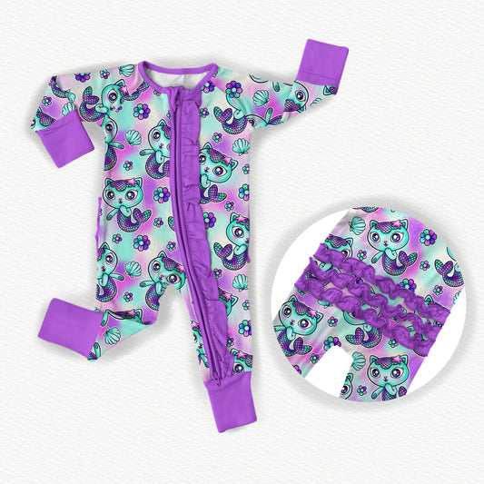 Spa Science Ruffle Bamboo Zippy Pajamas