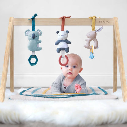 Itzy Ritzy BeSpoke Wooden Activity Gym  and mat with toys