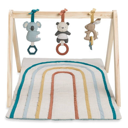 Itzy Ritzy BeSpoke Wooden Activity Gym  and mat with toys
