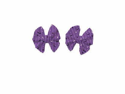 Storytime Scares Purple Coordinate Piggy Bows (Set of 2)
