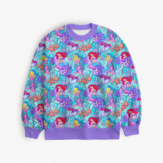 Part of Your World Watercolor Bamboo Adult Crewneck
