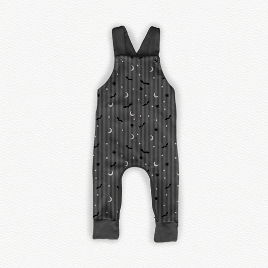 Storytime Scares Black Coordinate Bamboo Overalls