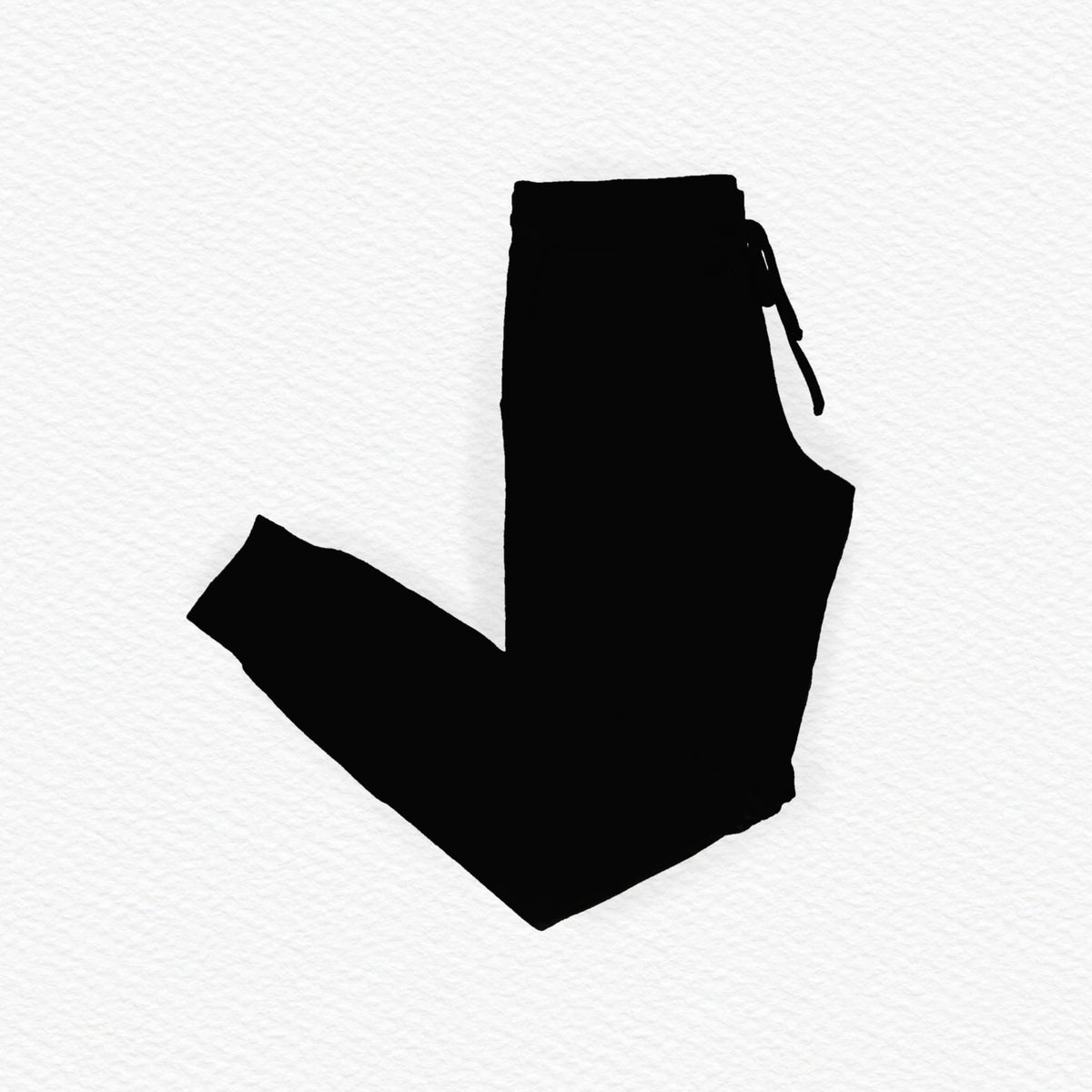 Storytime Scares Solid Black Bamboo Adult Jogger Style Pants