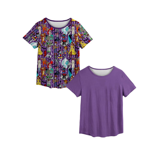 Storytime Scares Purple Bamboo Women's Bedtime Essentials Tee Set