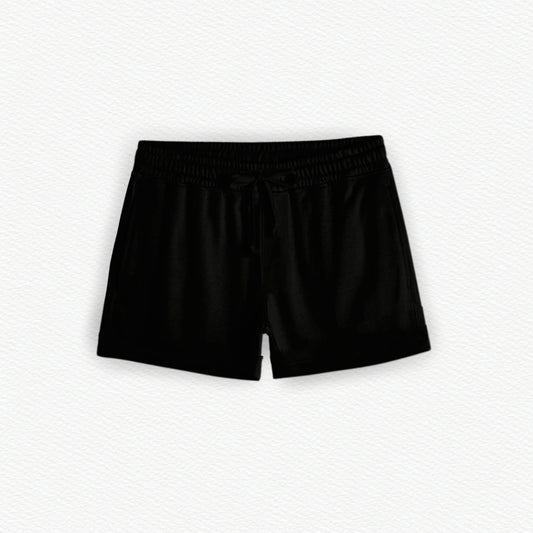 Storytime Scares Solid Black Bamboo Adult Sleep Shorts