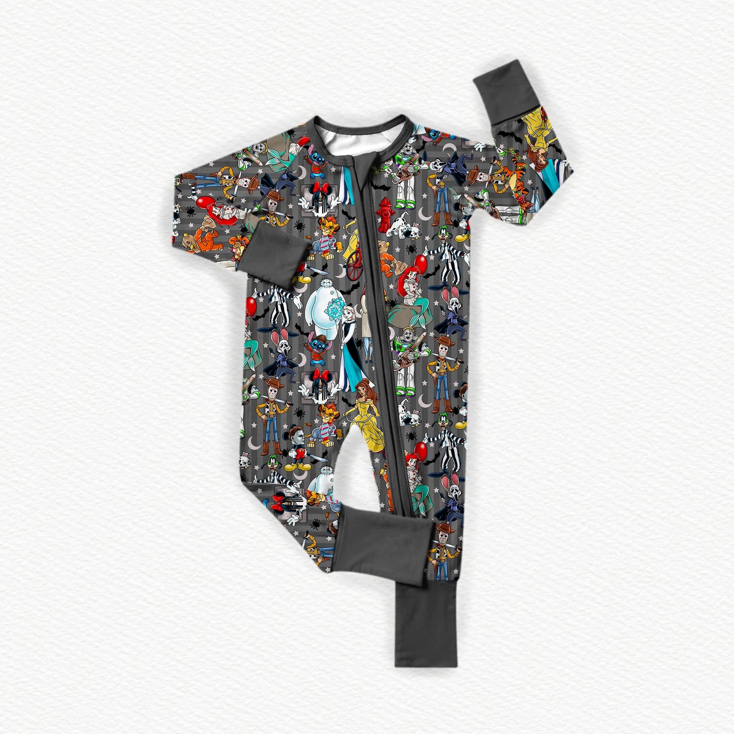 Storytime Scares Black Bamboo Zippy Pajamas